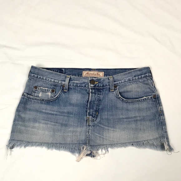 Abercrombie & Fitch Dresses & Skirts - Abercrombie & Fitch Distressed Denim Mini Skirt 6